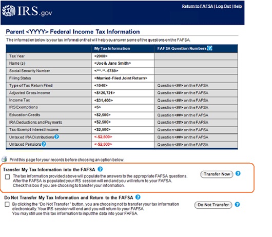 IRS retreival tool