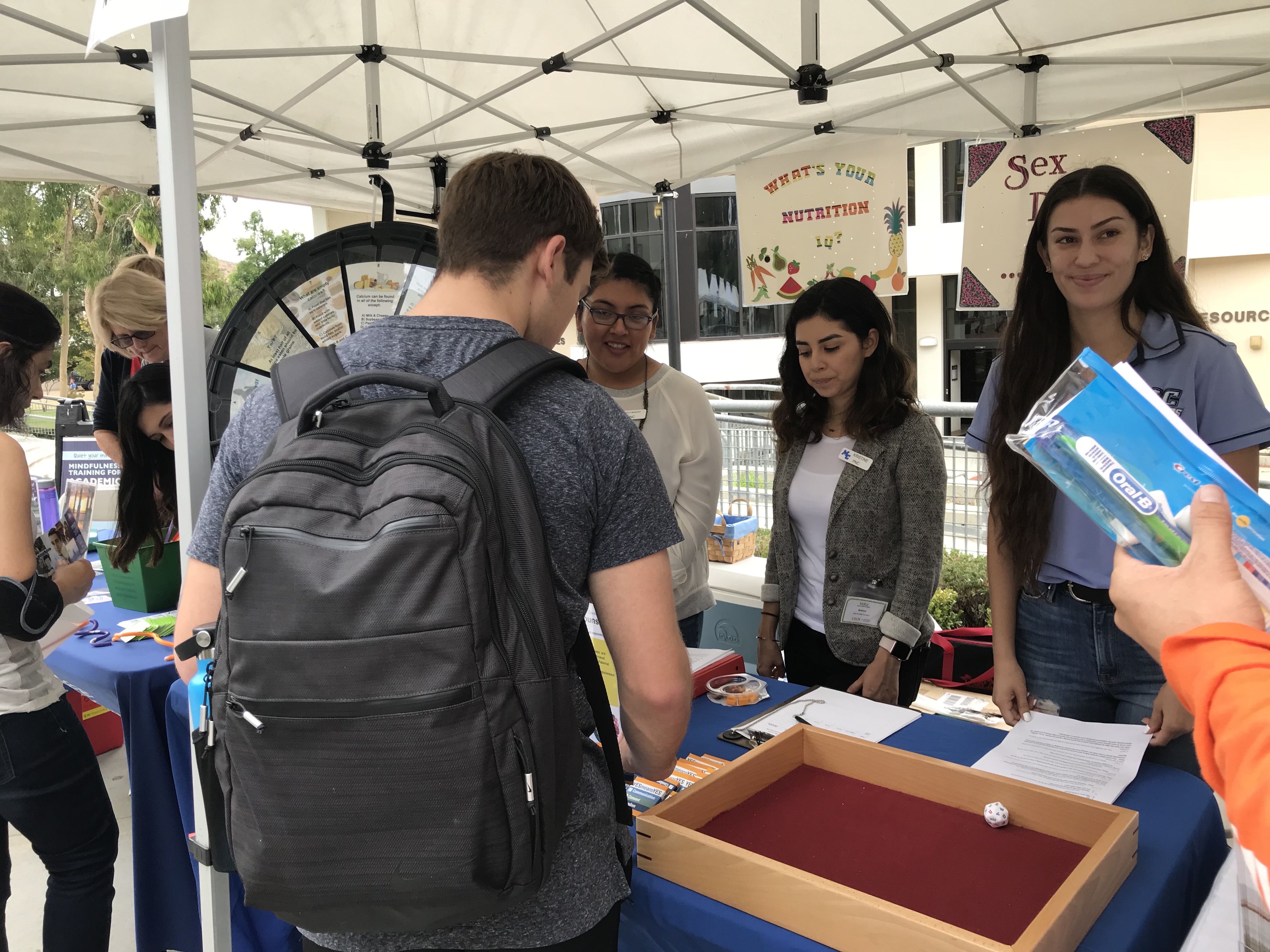Moorpark College Students Play Health Education Games at the Health Fair