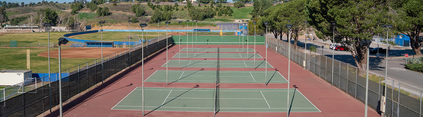 The tennis courts at Moorpark college