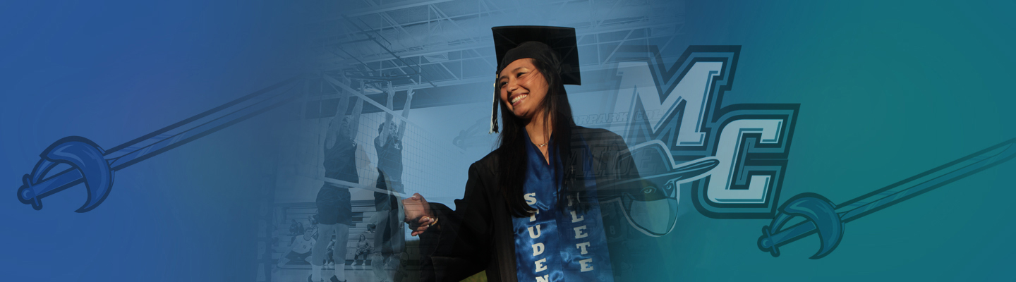 Female Asian Student Athlete smiling as she receives her diploma