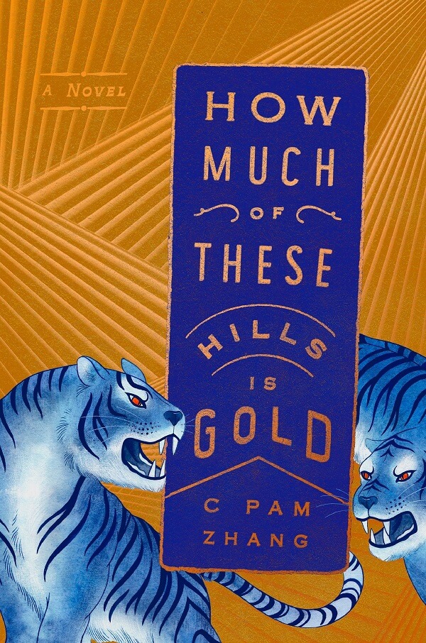 Illustrative elements in gold and purple book cover of how much of these hills is gold