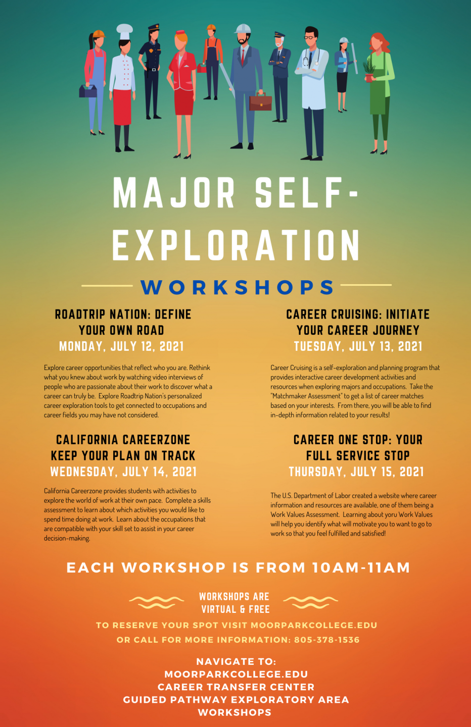 Summer Career Exploration Workshop Flyer