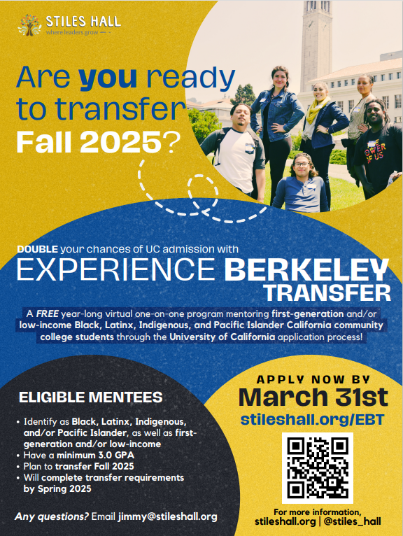 Experience Berkeley Transfer Fall 2025 ready