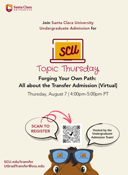 Topic Thursday Transfer Admission Information Session August 7th
