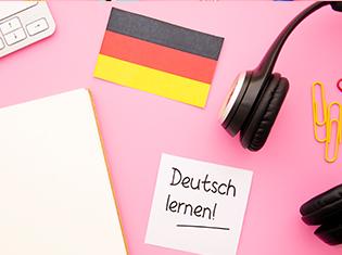 notebook with german flag 