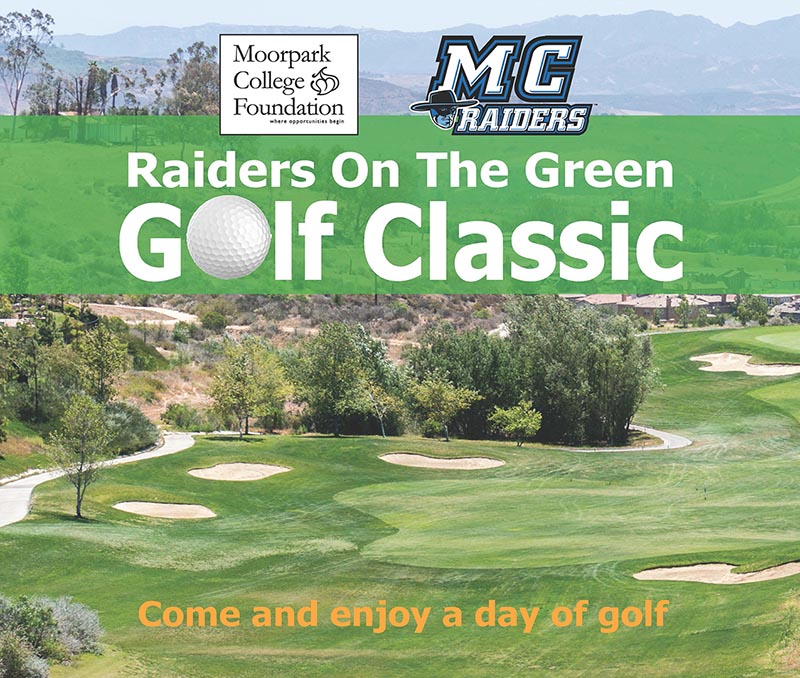 Image of flyer for Raiders on the Green Golf Classic. Come and enjoy a day of golf.