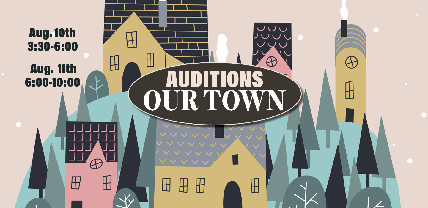 Cute colorful town illustration