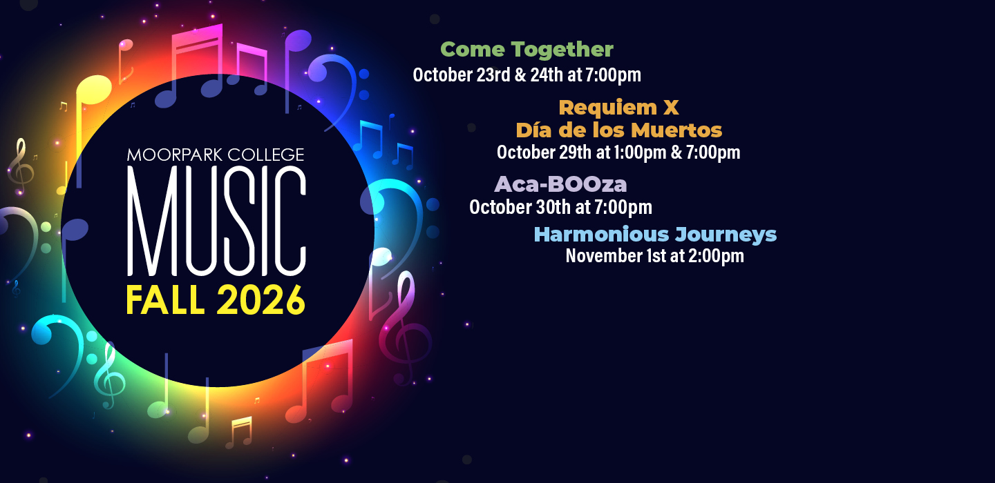 rainbow circle with musical notes