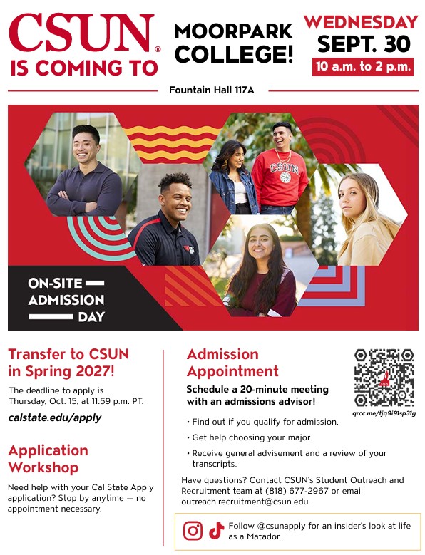 CSUN On -Site Admission Day September 30th