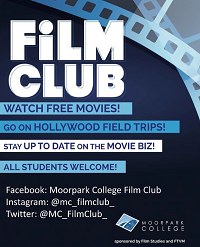 Film Club flyer to recruit new members.