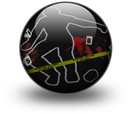 Clipart crime scene on a sphere