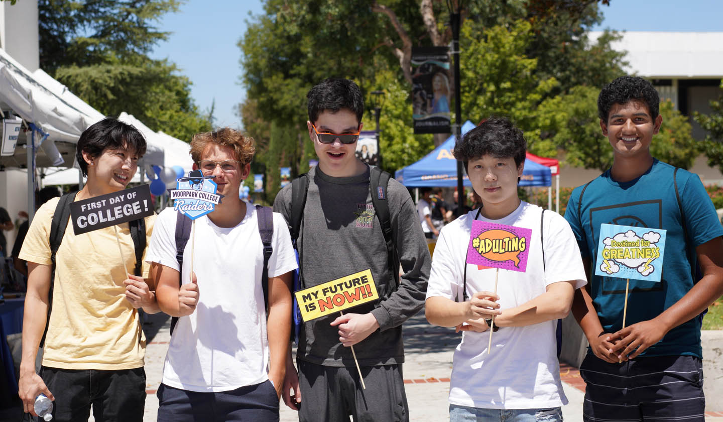 Students on the Moorpark College campus
