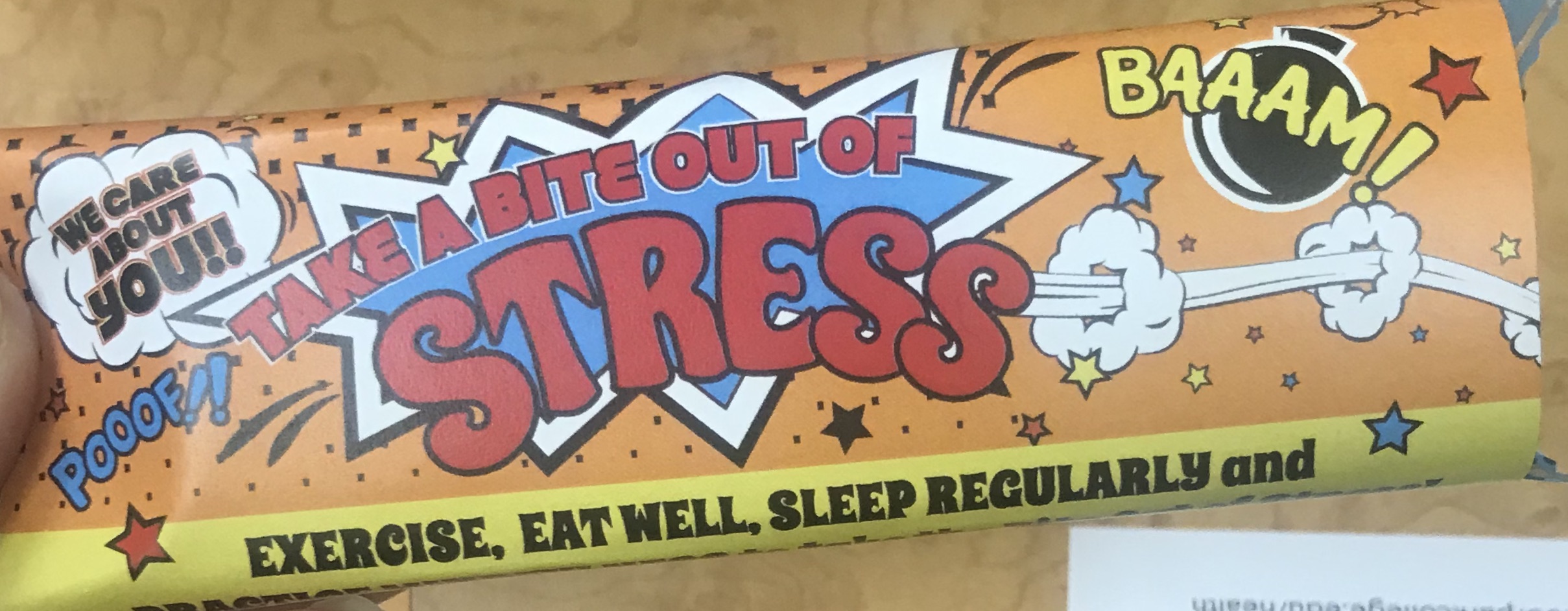 Student Health Center's famous "Stress Bar"