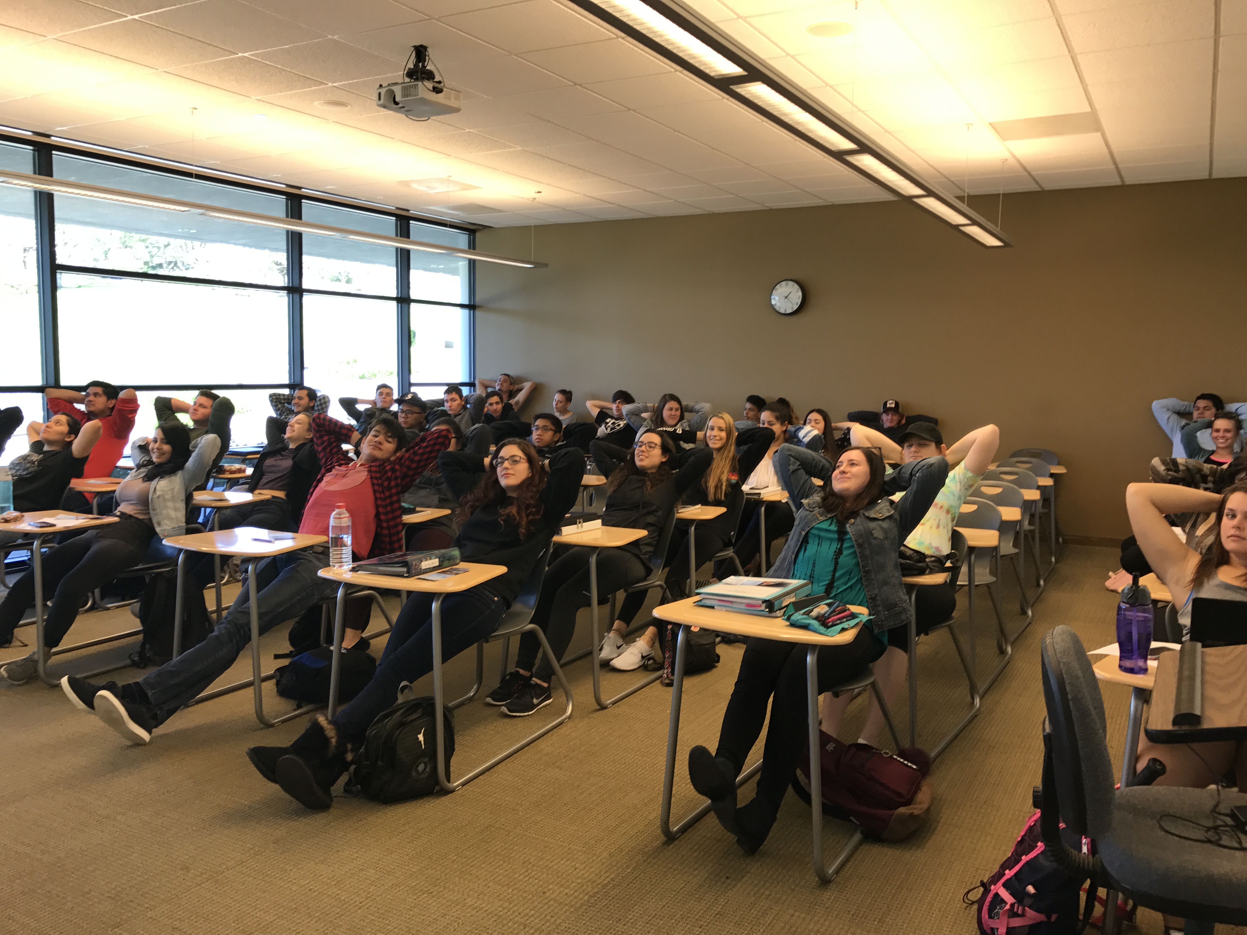 MC students learn a technique to help with test anxiety.