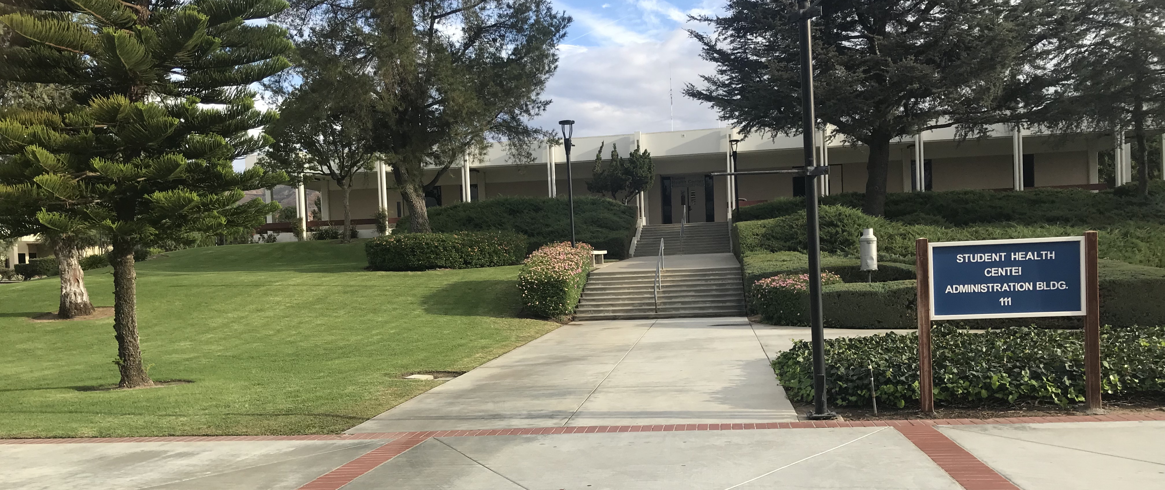View of the Student Health Center Entrance from Raider Walk