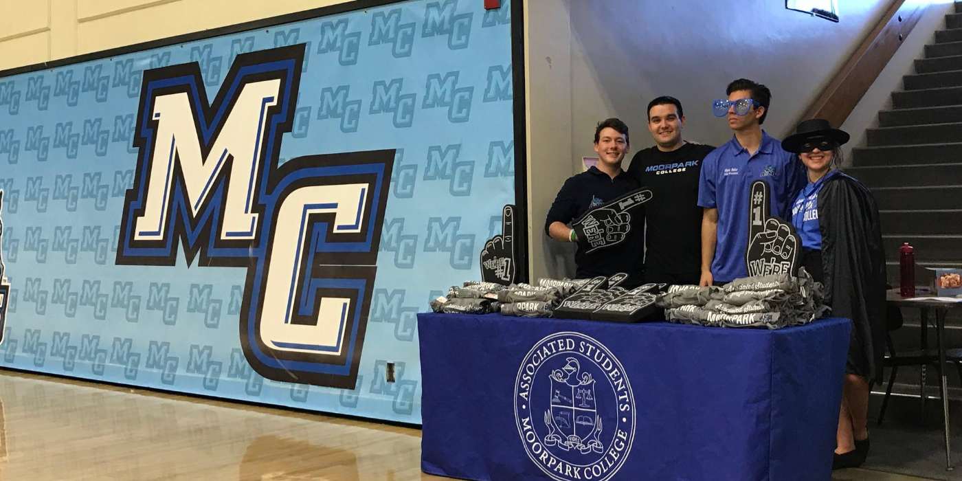 The Associated Students of Moorpark College foster school spirit at a Women's basketball game.