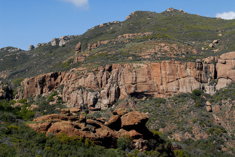 Echo cliffs in the Santa Monica Mountains