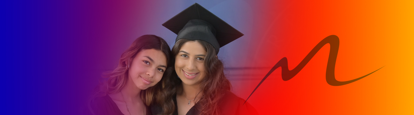 lady grads smile at camera