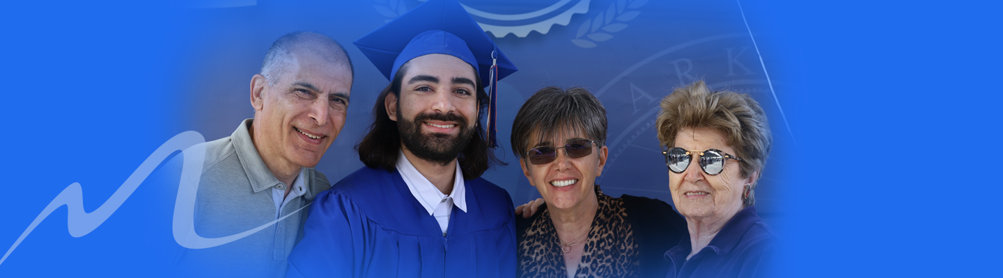 bearded grad and family