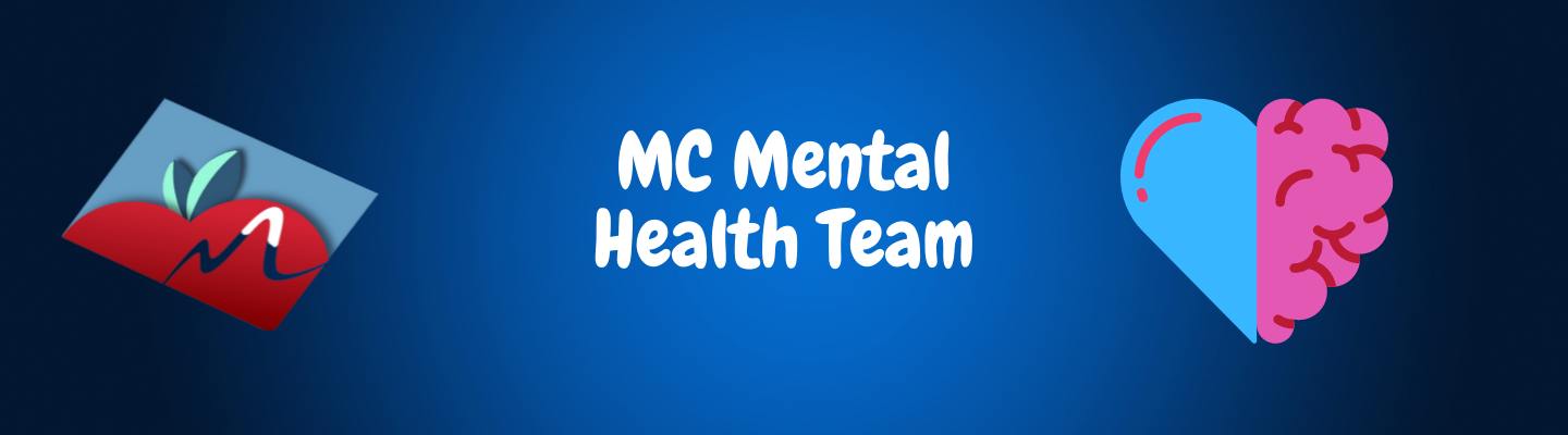 Heart with brain, text reads: MC Mental Health Team