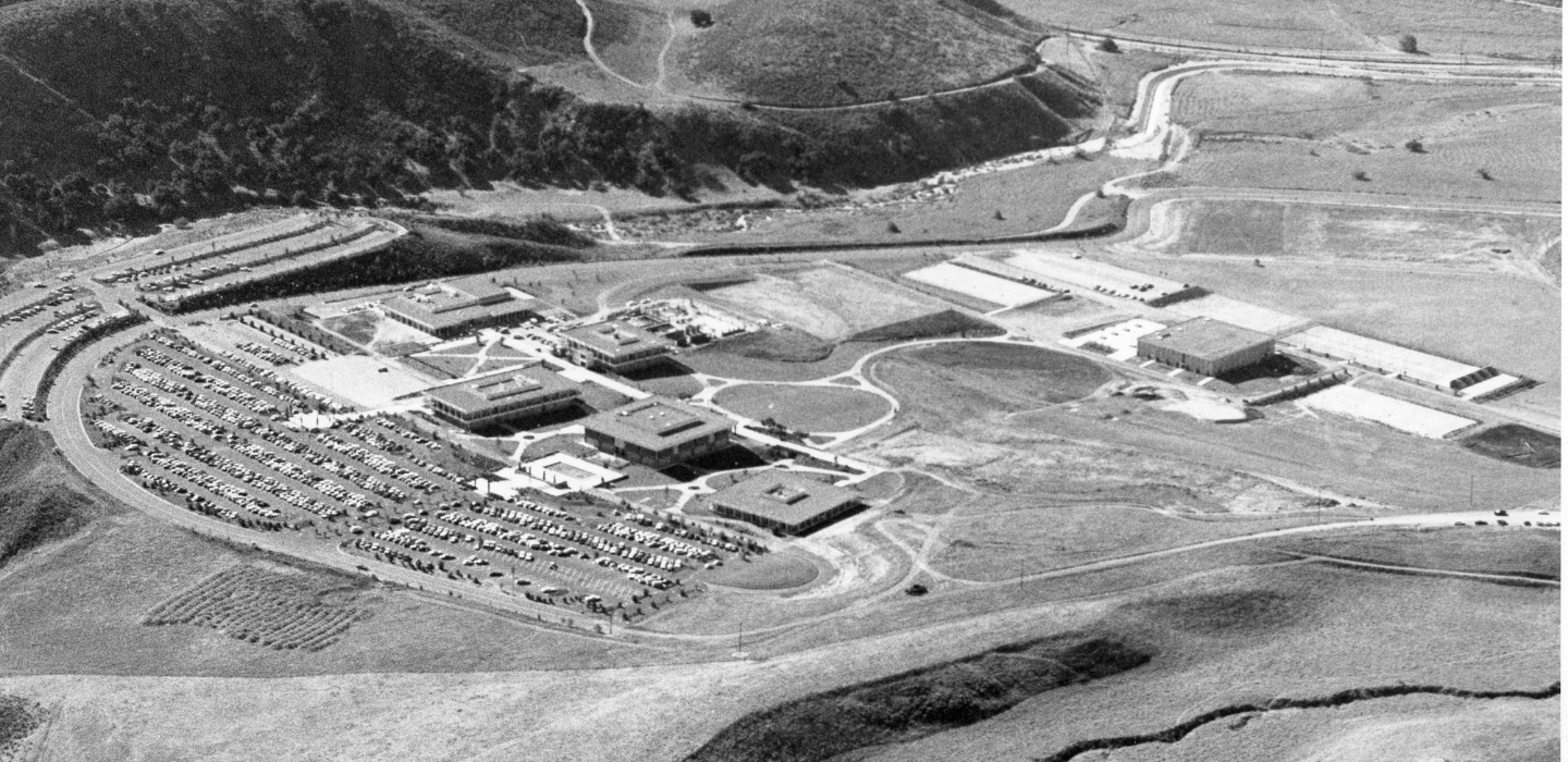 An aerial view of Moorpark college in the '60s