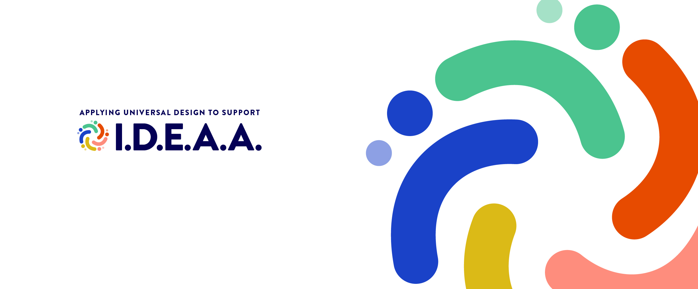 IDEAA pinwheel colorful logo