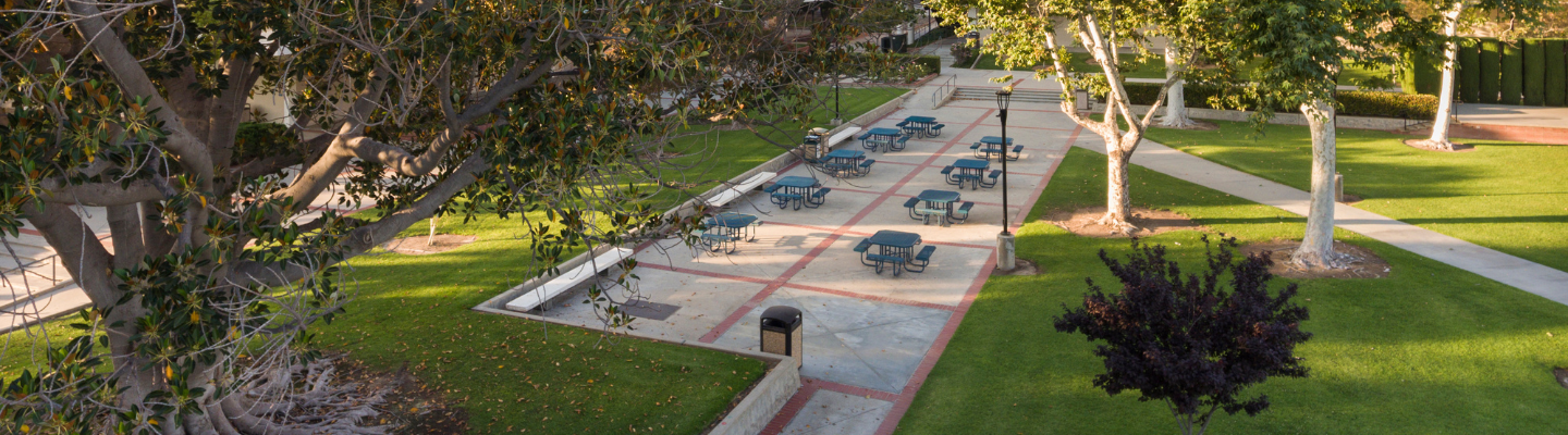 Moorpark College campus quad.
