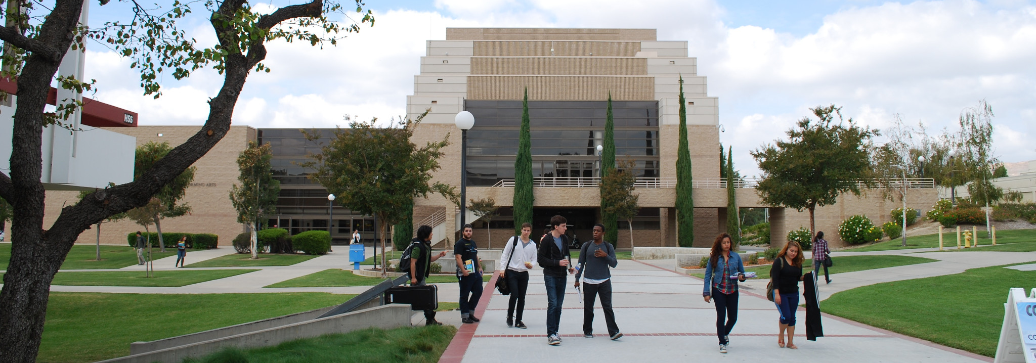 students walking to class