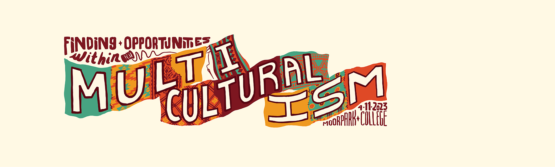 multicultural multi colored logo banner