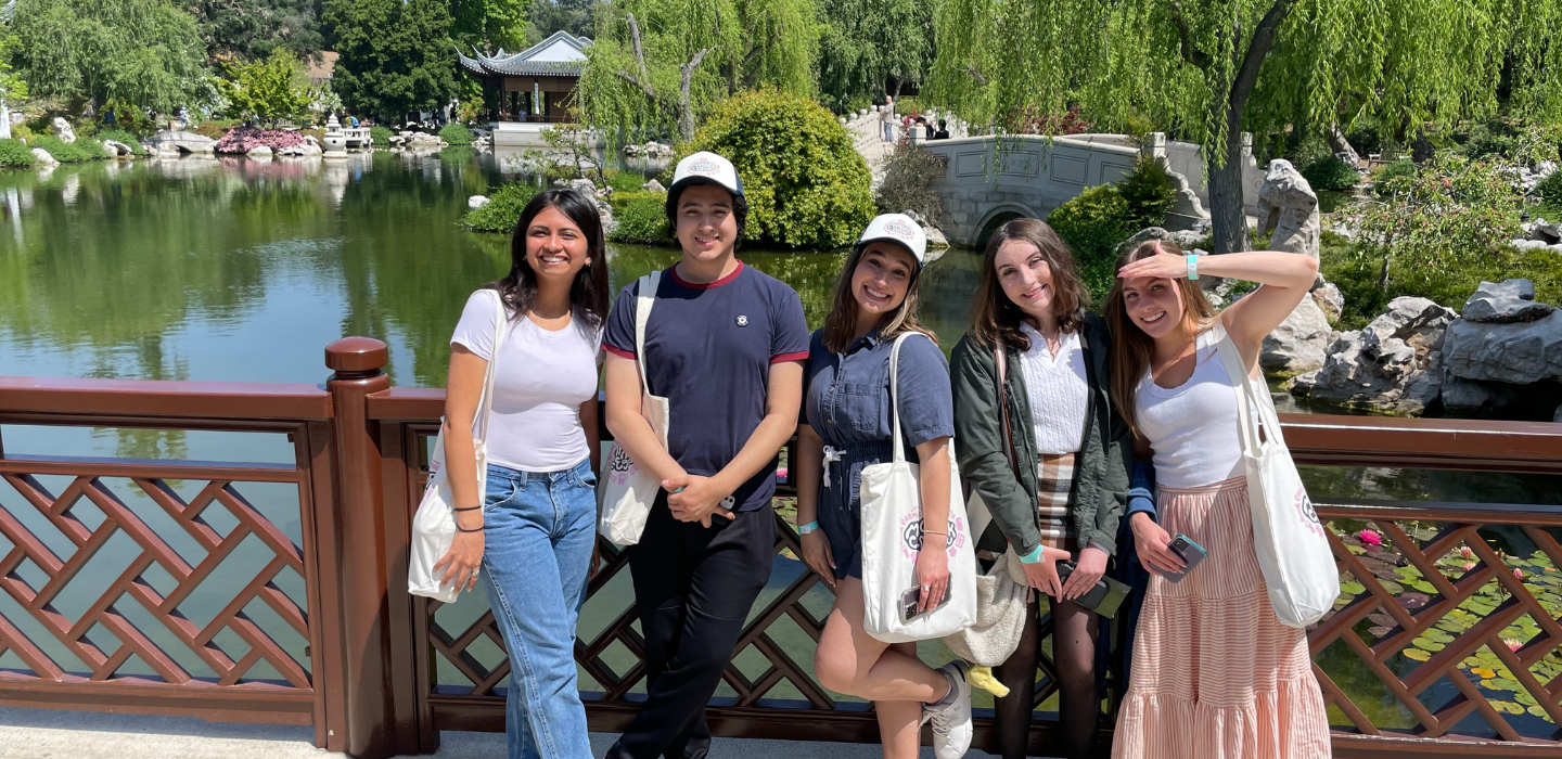 Students enjoy an educational excursion to The Huntington Library.