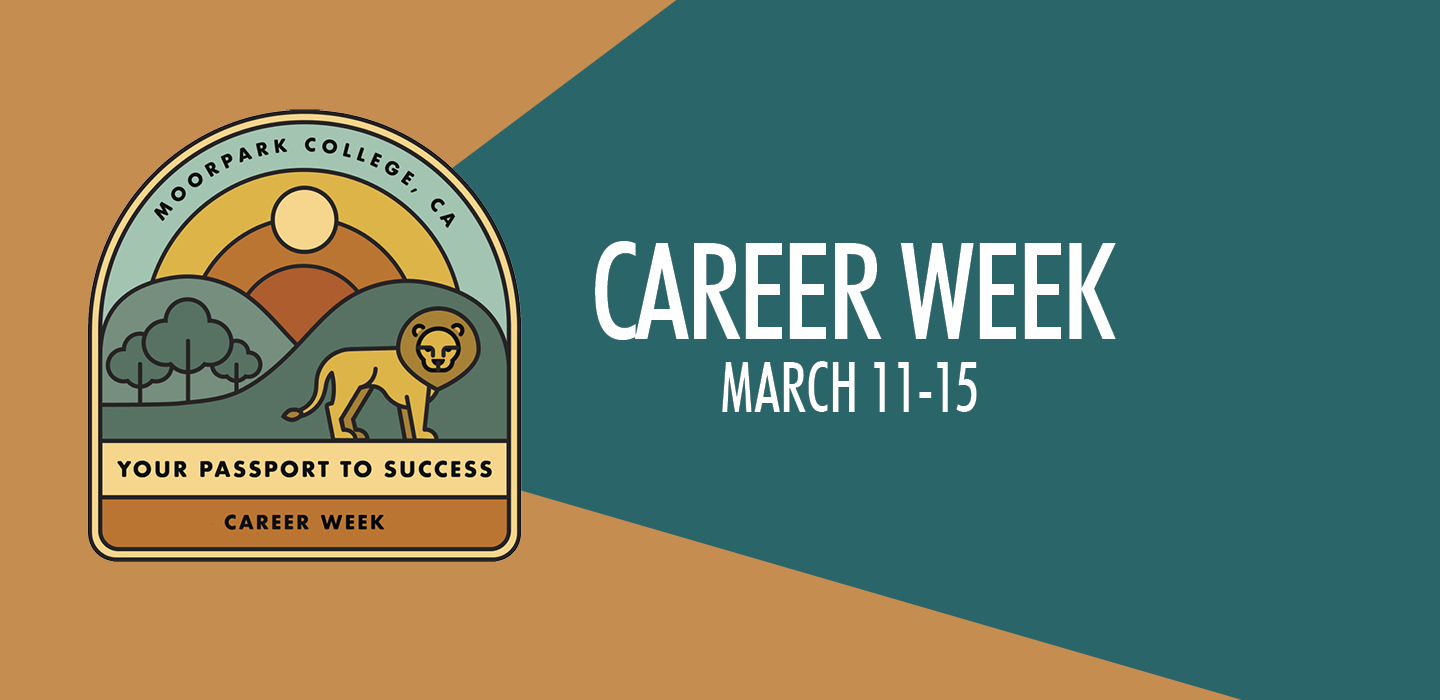 Lion and mountain logo for career week