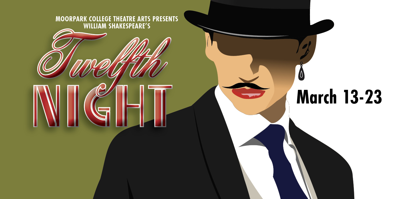 12th night graphic woman with a moustache