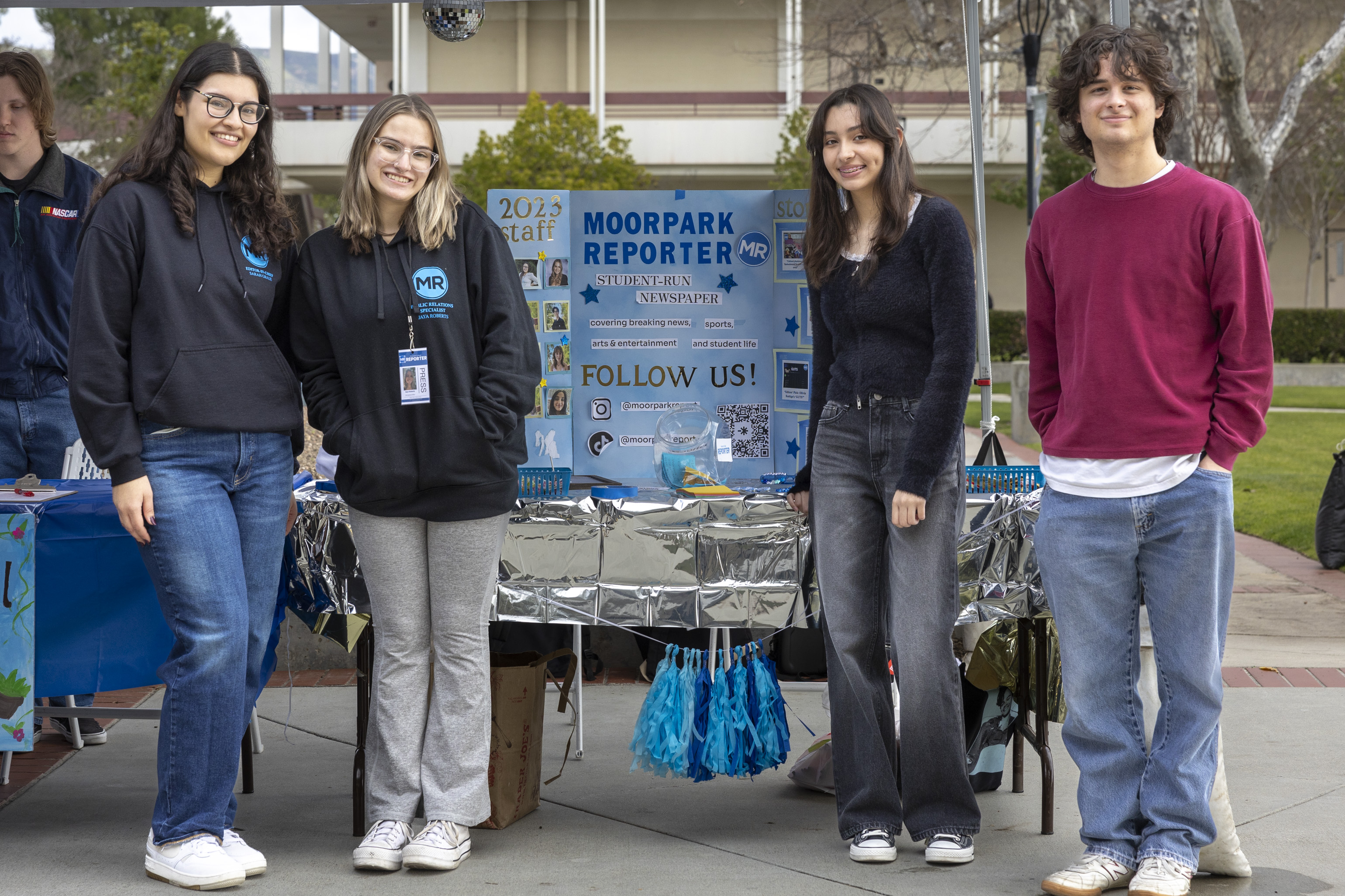 Moorpark Reporter members smile for a photo during Club Rush 2024