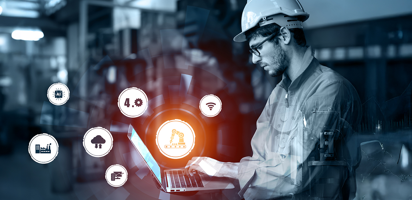 cool toned image of engineer
