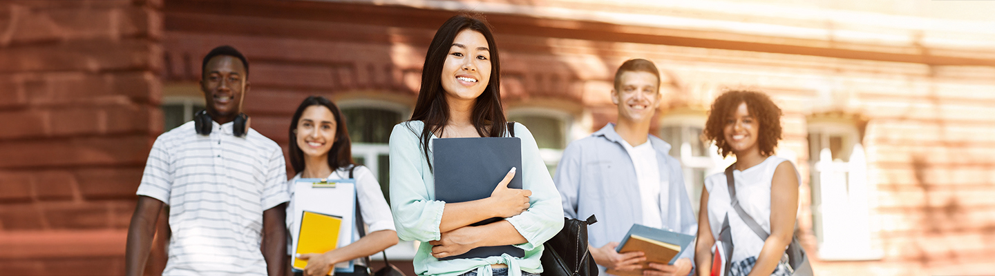 group of business students