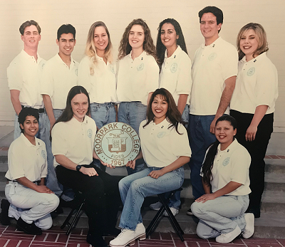 The 1996-1997 Associated Students Board of Directors poses for a photo.