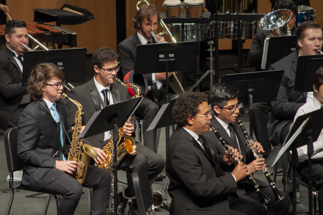 wind ensemble in performance