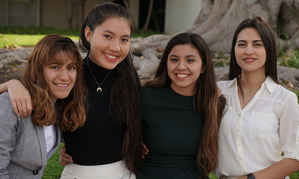 A group of four female students.