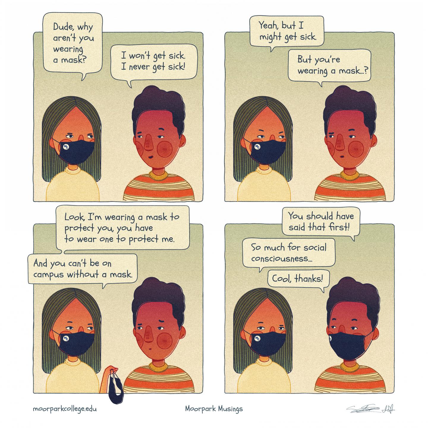 You must wear masks oncampus!