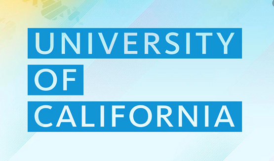 University of California white tile in blue