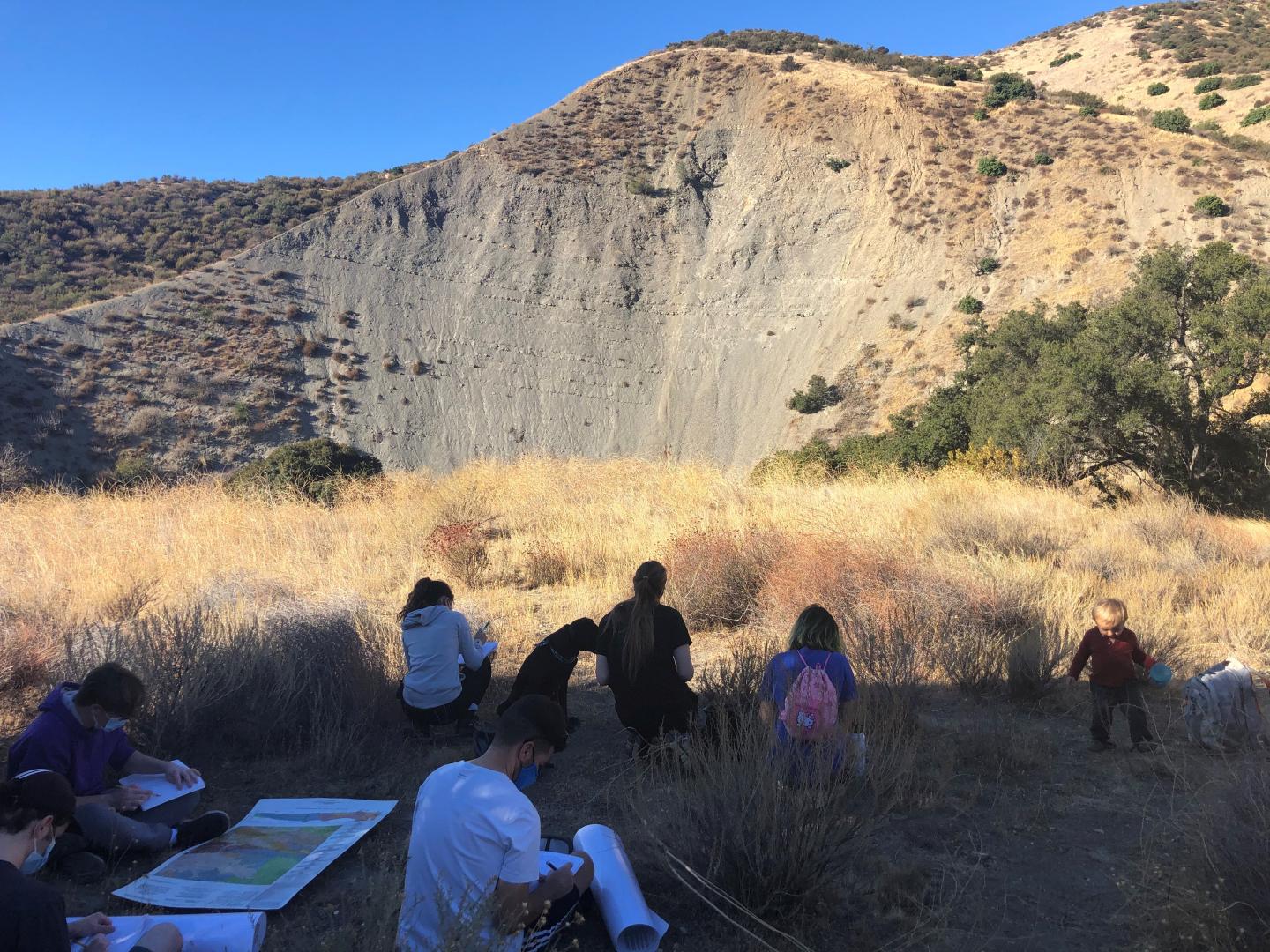 Geology students in LAs Llajas Canyon