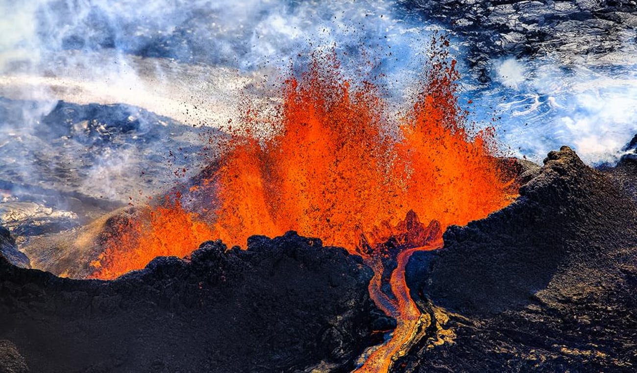 Eruption of an Icelandic volcano