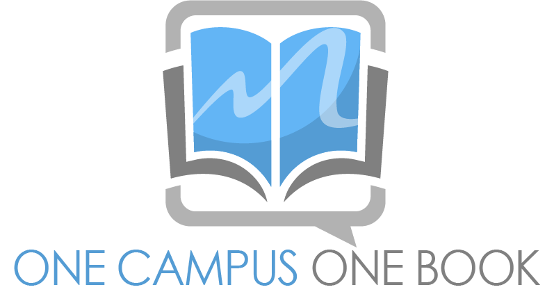 One Campus One Book Icon in blue and grey