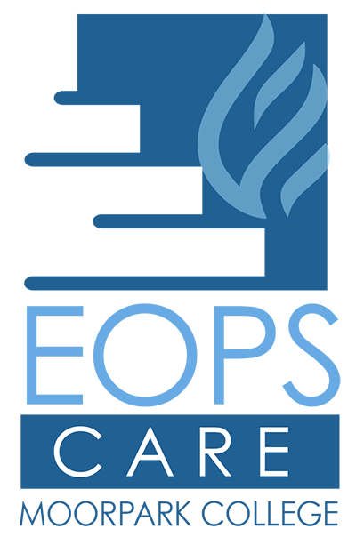 EOPS cares logo in blue tones