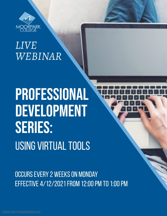 Flyer for April 12 Training for Virtual Tools