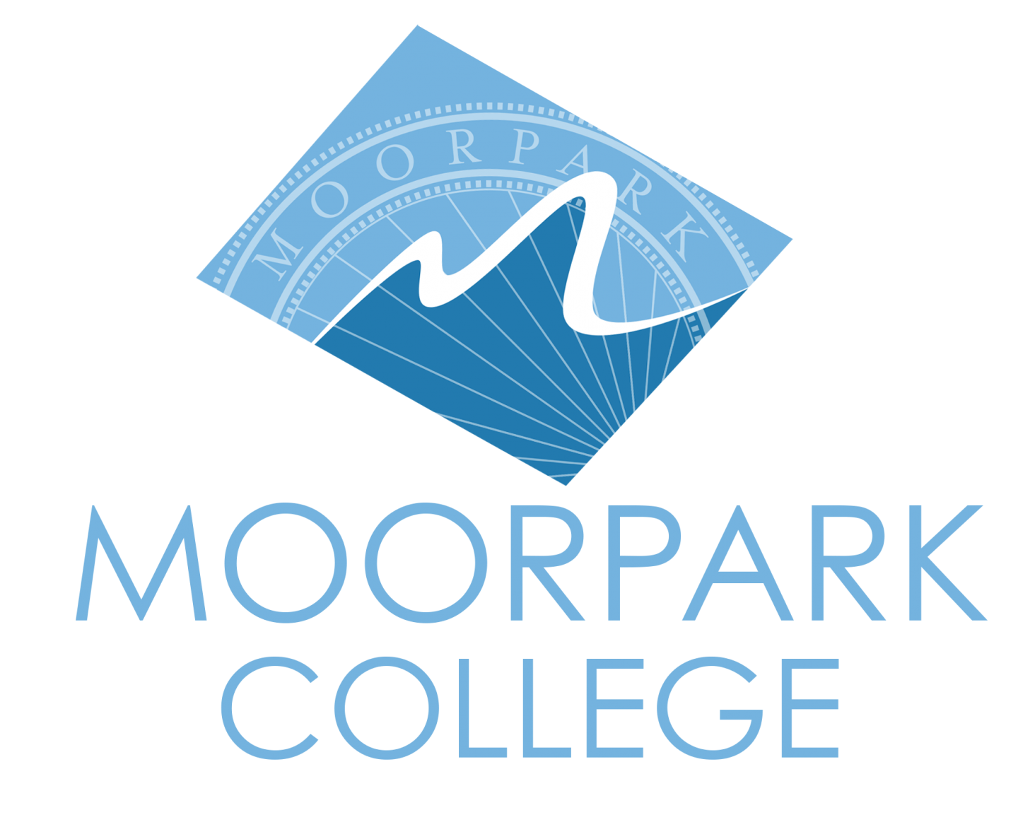 Moorpark College Stacked logo in blues