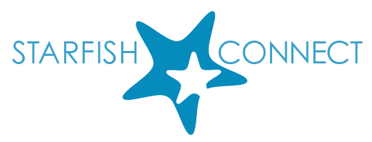 Starfish in blue with Starfish Connect words