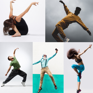 five individuals dancing
