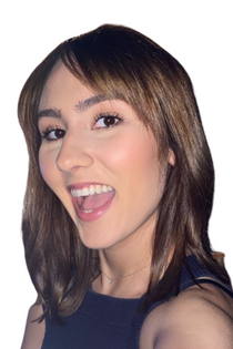 Nicole Bicakci smiles for a selfie.