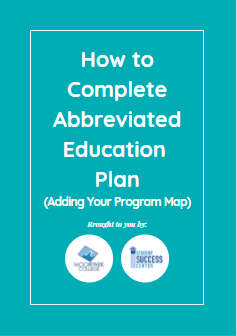 How to complete abbreviated education plan (adding your program map)
